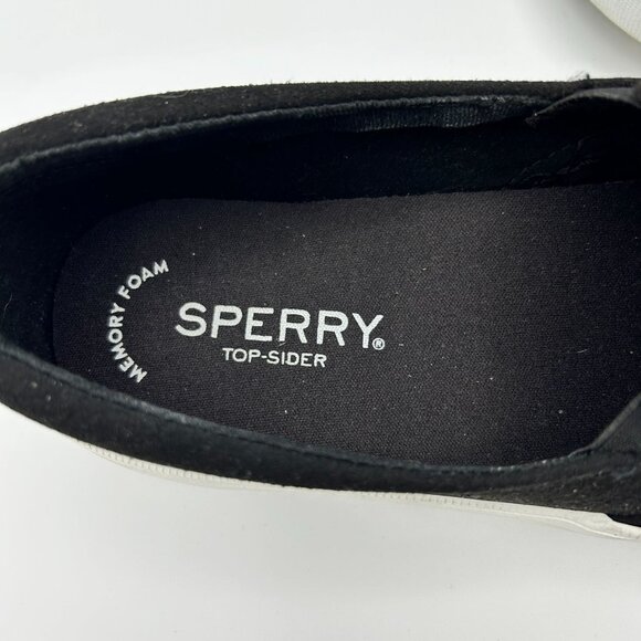 Sperry Top-Sider Memory Form Black Perforated  Slip-On Loafer Comfort Size 6.5 - Picture 5 of 10